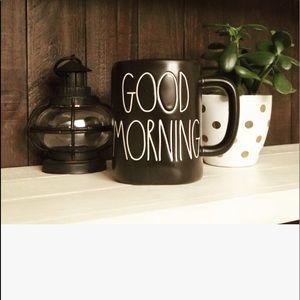 Limited Edition Rae Dunn Black GOOD MORNING Mug